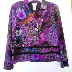 K & Company Jacket, Purple and Metalic. Size 8.